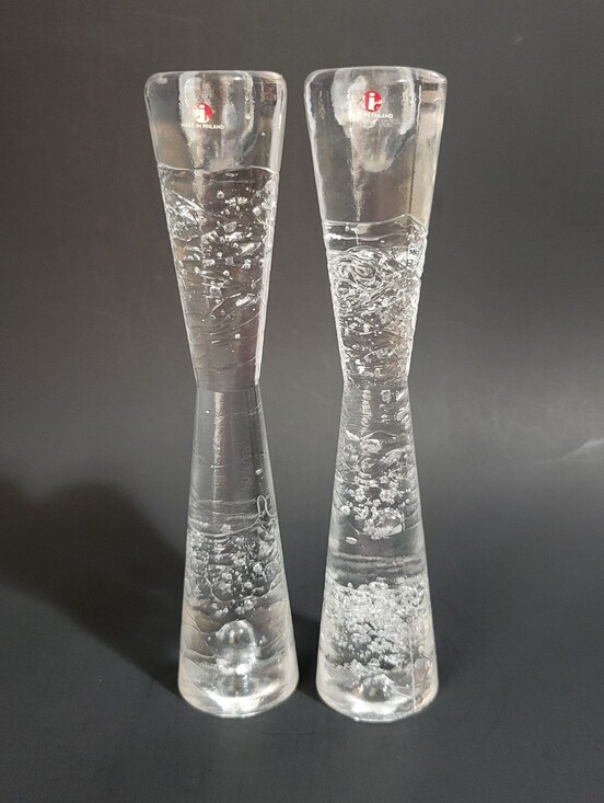 Iittala Other - Pair Iittala Arkipelago Hourglass Candlestick Holders Timo Sarpenava Vtg 60s MCM